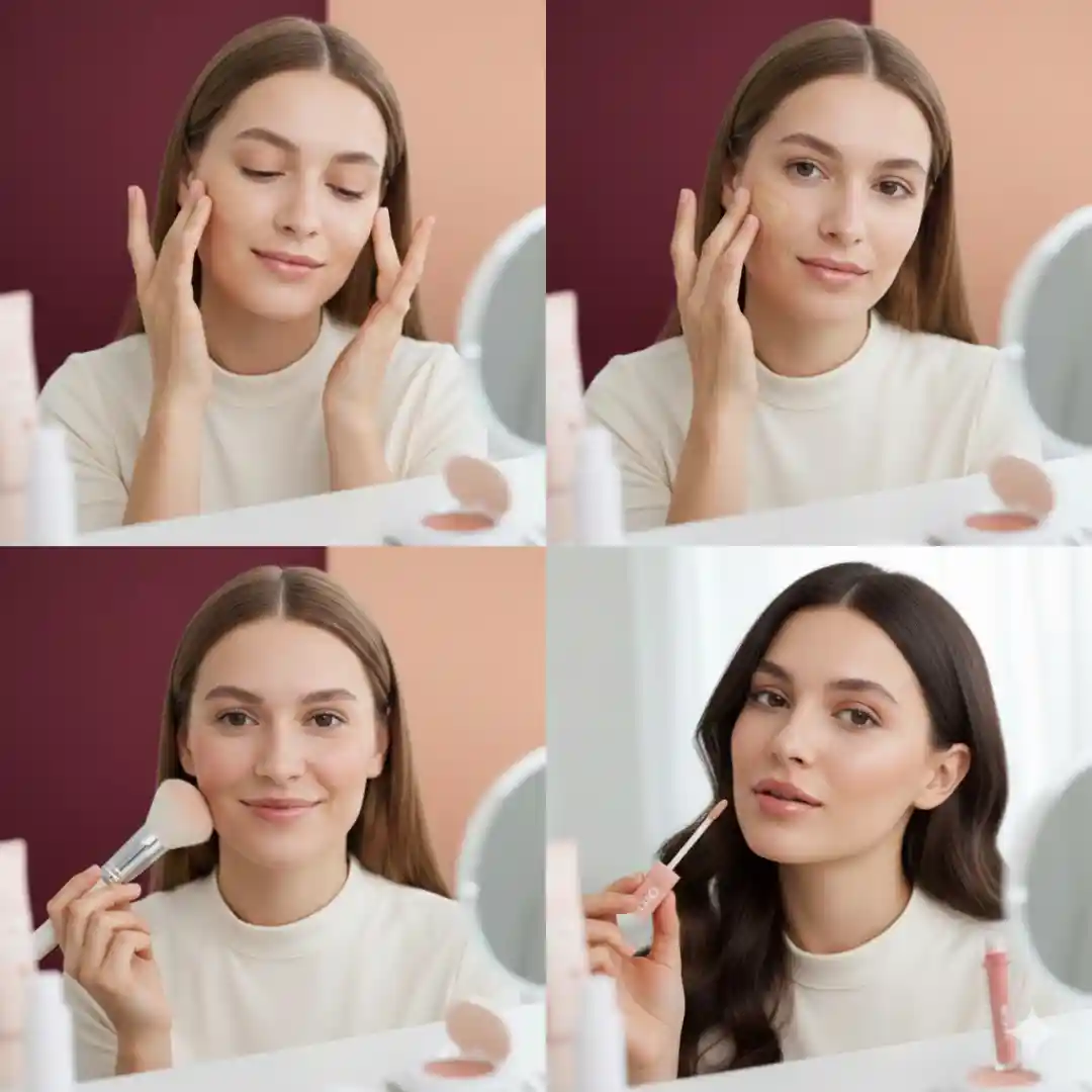 مراحل گام به گام آرایش نچرال با لیپ گلاس کیکو